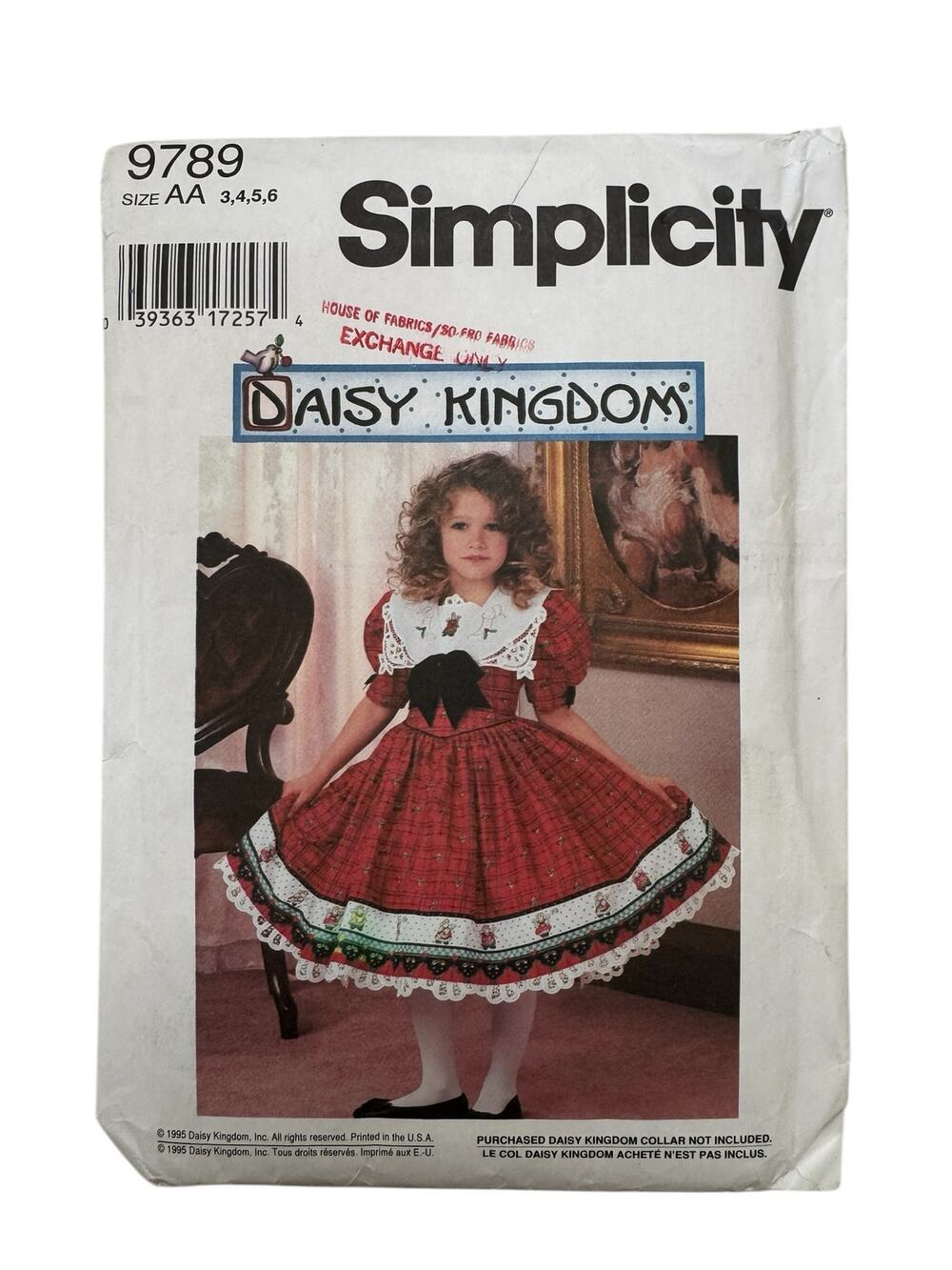 Vintage SIMPLICITY Daisy Kingdom Girls Party Dress Pattern Uncut Sz AA (3-4-5-6)